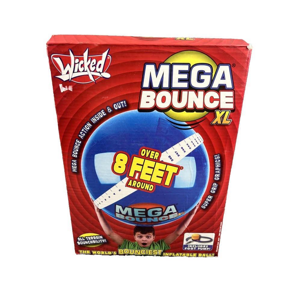 New Wicked Mega Bounce XL "The World's Bounciest Inflatable Ball" Over 8ft Round